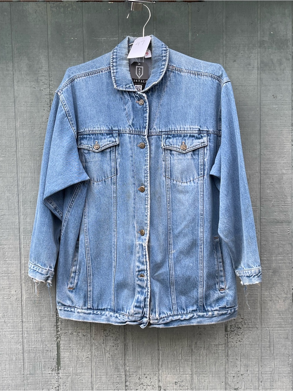 Hunter Light Blue Denim Jacket with Gold Logo